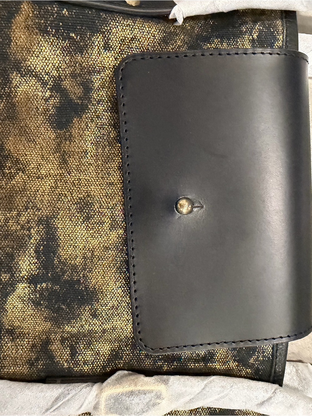 Kempton & Co - RARE - Black Gold Splatter Tote Bag - Picture 3 of 15